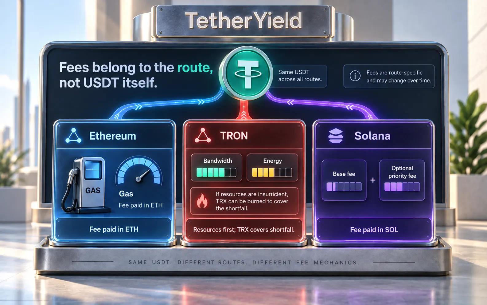 Ethereum, TRON ve Solana yerel ücret mekanizmalarının karşılaştırması